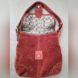 Coach Soft Suede Duffle in Rust